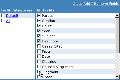 Selecting individual fields